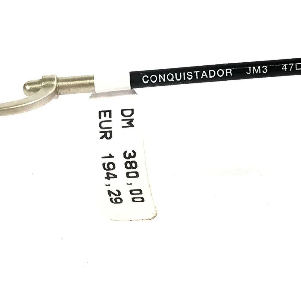Vintage Conquistador Eyeglasses Frames JM3 02 Black Matte Silver Oval 47-19-142